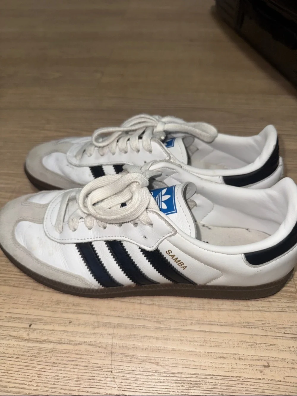 adidas White and Black Sambas OG Sneakers - Picture 3 of 5